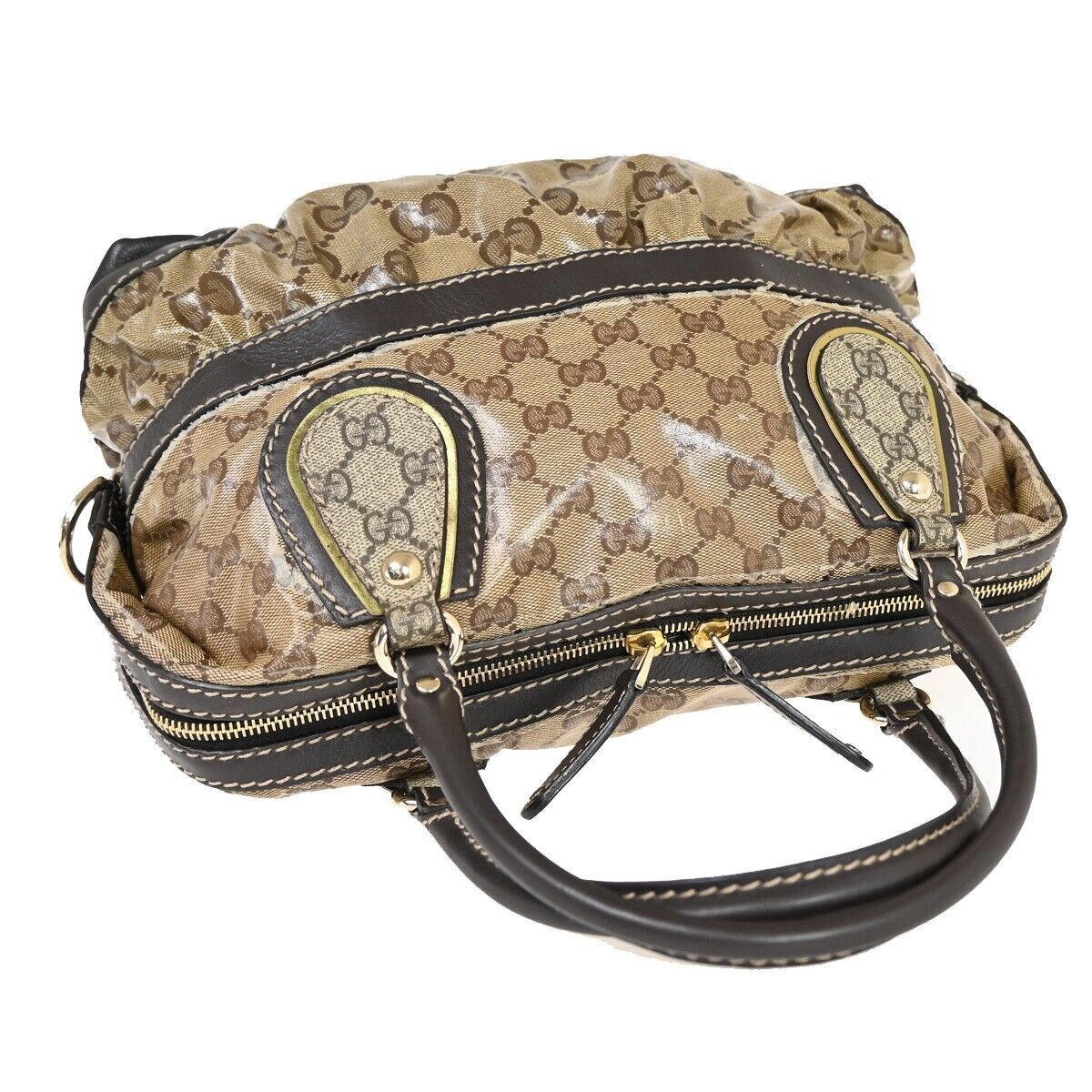 Gucci Gg Crystal Beige Canvas Handbag (Pre-Owned) Size ONE SIZE - 7 Thumbnail