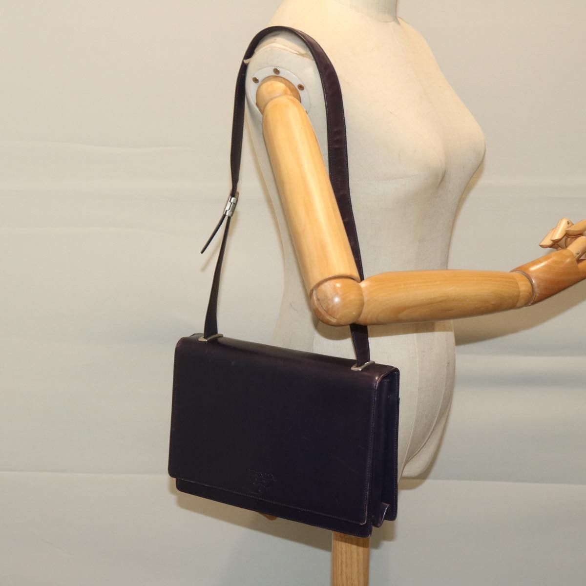 Prada Diagramme Black Leather Shoulder Bag (Pre-Owned) Size ONE SIZE - 6 Thumbnail