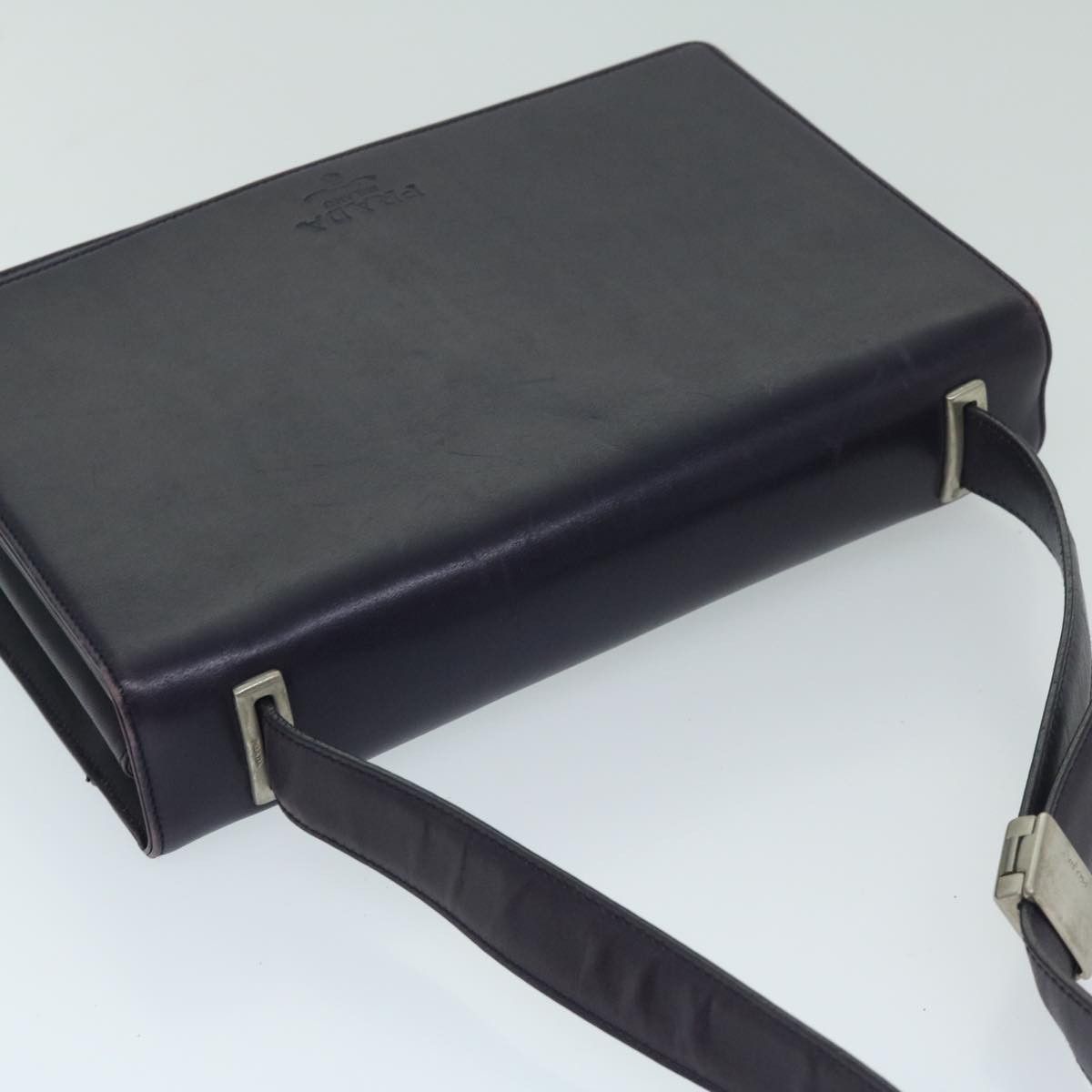 Prada Diagramme Black Leather Shoulder Bag (Pre-Owned) Size ONE SIZE - 4 Thumbnail