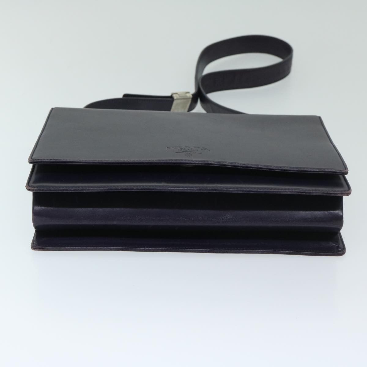Prada Diagramme Black Leather Shoulder Bag (Pre-Owned) Size ONE SIZE - 3 Thumbnail