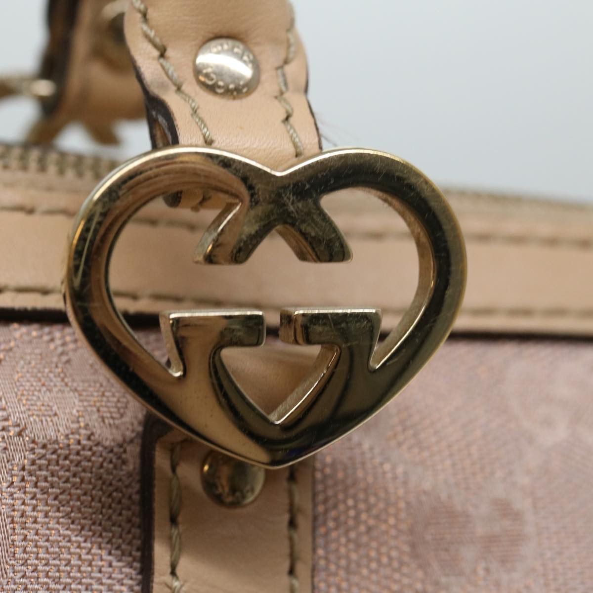 Gucci Lovely Heart Pink Canvas Handbag (Pre-Owned) Size ONE SIZE - 10 Thumbnail