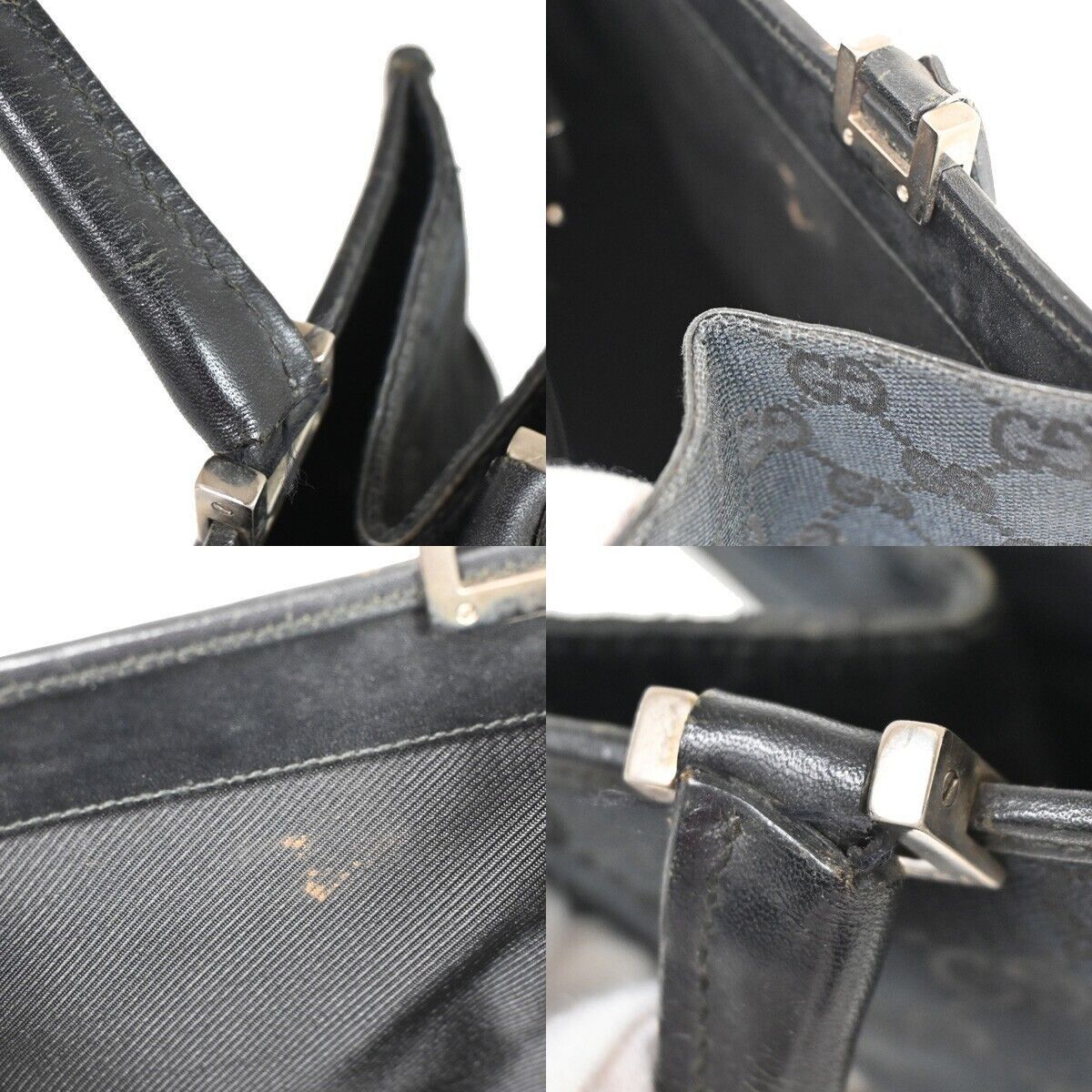 Gucci Jackie Black Canvas Tote Bag (Pre-Owned) Size ONE SIZE - 14 Thumbnail