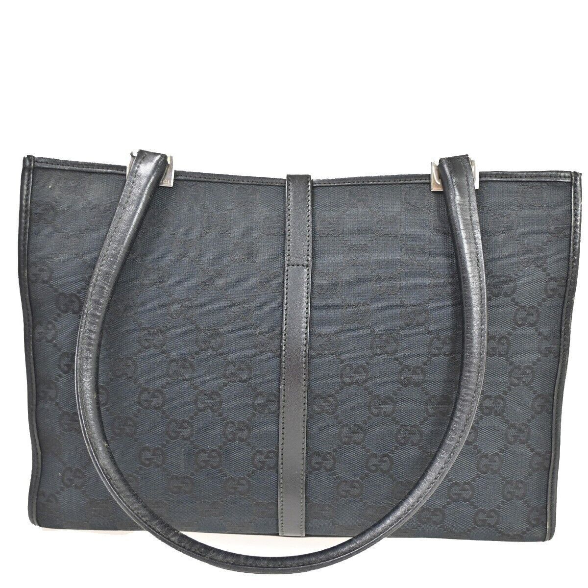 Gucci Jackie Black Canvas Tote Bag (Pre-Owned) Size ONE SIZE - 2 Thumbnail