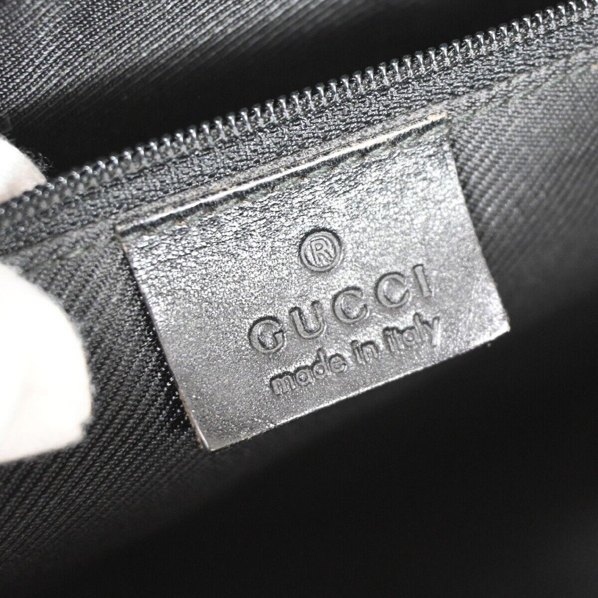 Gucci Jackie Black Canvas Tote Bag (Pre-Owned) Size ONE SIZE - 10 Thumbnail