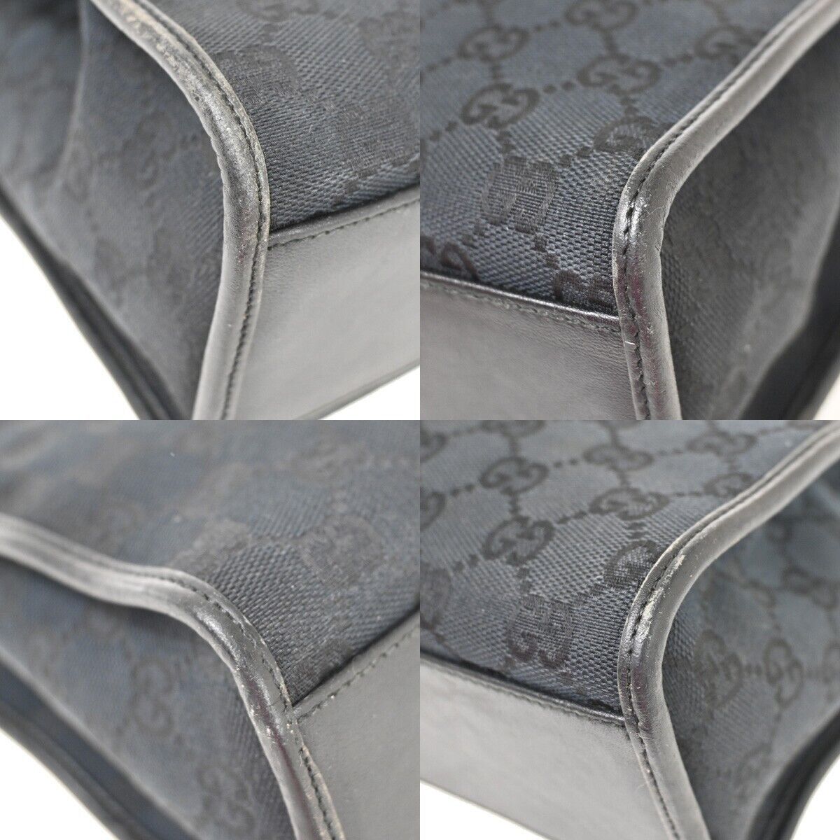 Gucci Jackie Black Canvas Tote Bag (Pre-Owned) Size ONE SIZE - 6 Thumbnail