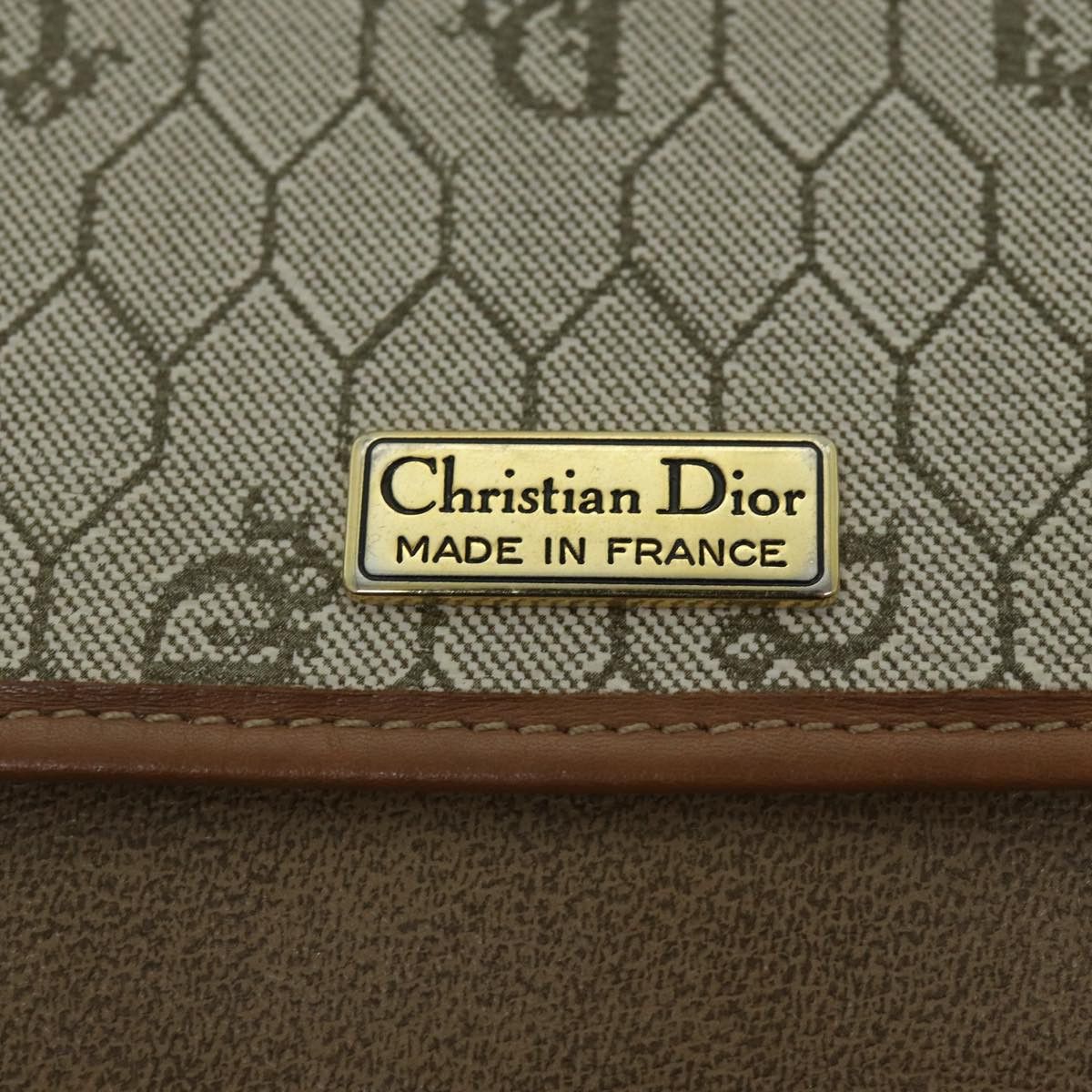 Dior Honeycomb Beige Canvas Shoulder Bag (Pre-Owned) Size ONE SIZE - 6 Thumbnail