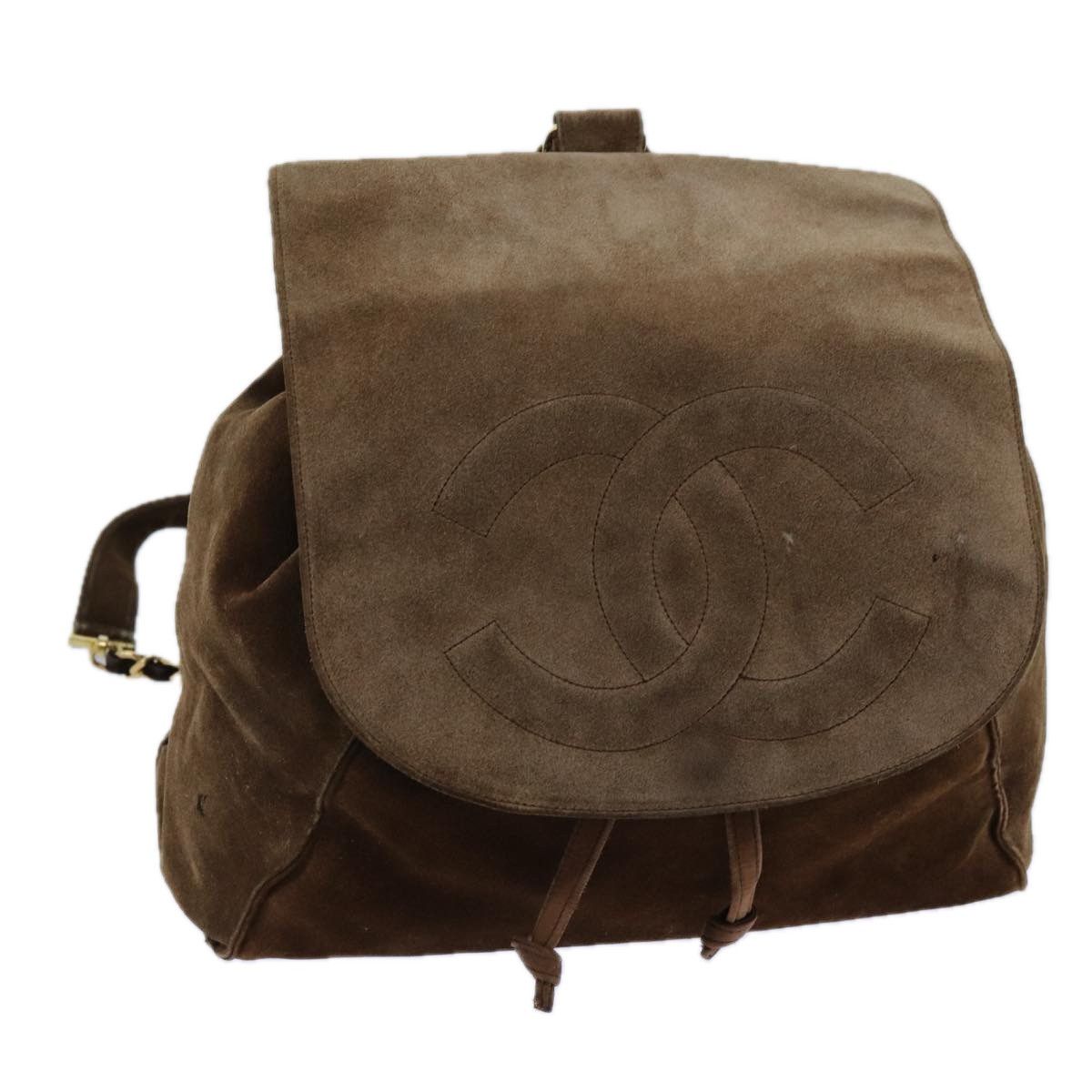 Chanel Cc Brown Suede Backpack Bag (Pre-Owned) Size ONE SIZE - 11 Thumbnail