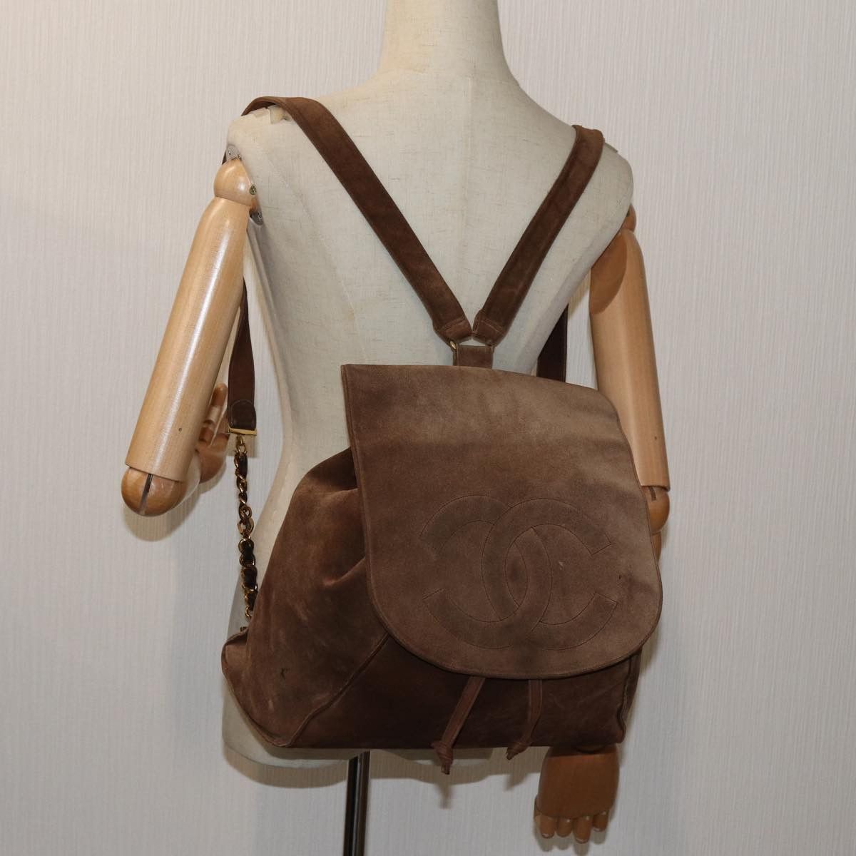 Chanel Cc Brown Suede Backpack Bag (Pre-Owned) Size ONE SIZE - 7 Thumbnail