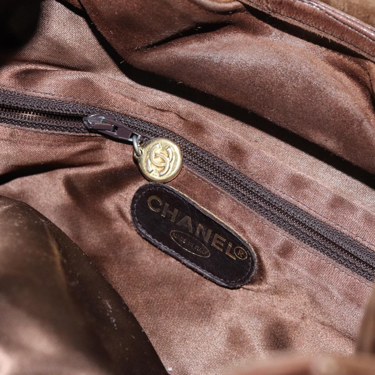 Chanel Cc Brown Suede Backpack Bag (Pre-Owned) Size ONE SIZE - 10 Thumbnail