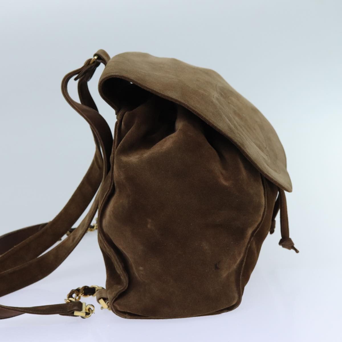 Chanel Cc Brown Suede Backpack Bag (Pre-Owned) Size ONE SIZE - 4 Thumbnail
