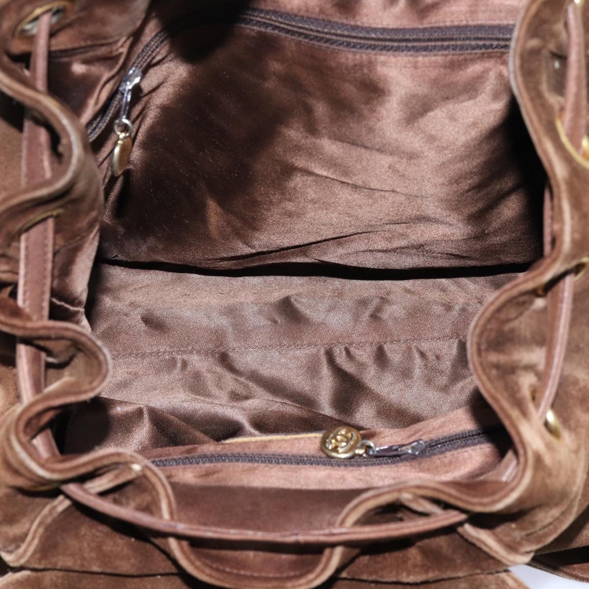 Chanel Cc Brown Suede Backpack Bag (Pre-Owned) Size ONE SIZE - 5 Thumbnail