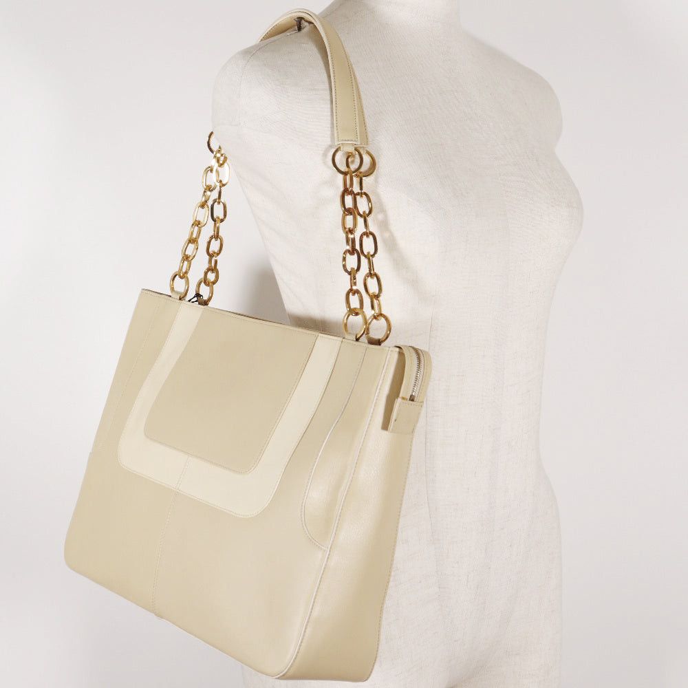 Versace Beige Leather Shoulder Bag (Pre-Owned) Size ONE SIZE - 5 Thumbnail