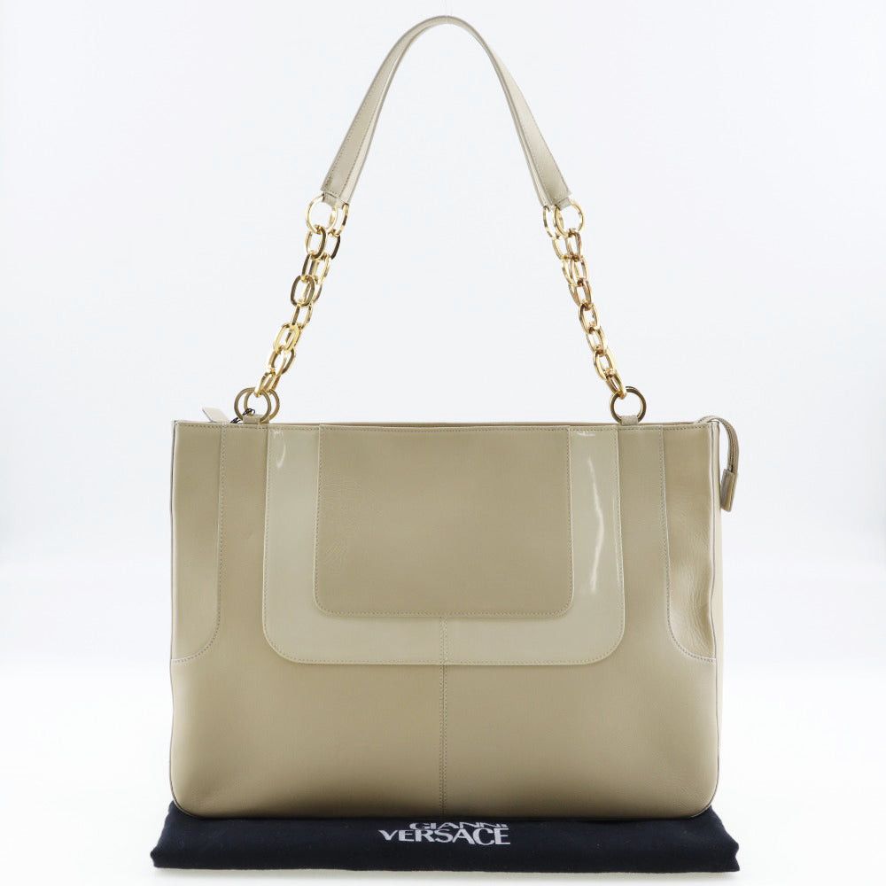 Versace Beige Leather Shoulder Bag (Pre-Owned) Size ONE SIZE - 6 Thumbnail