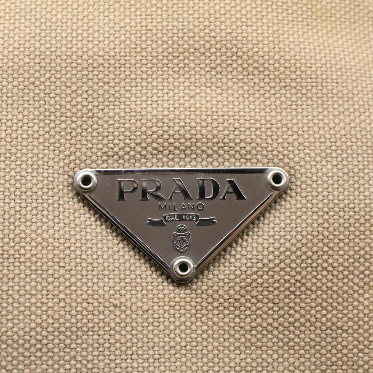 Prada Beige Canvas Shoulder Bag (Pre-Owned) Size ONE SIZE - 20 Thumbnail