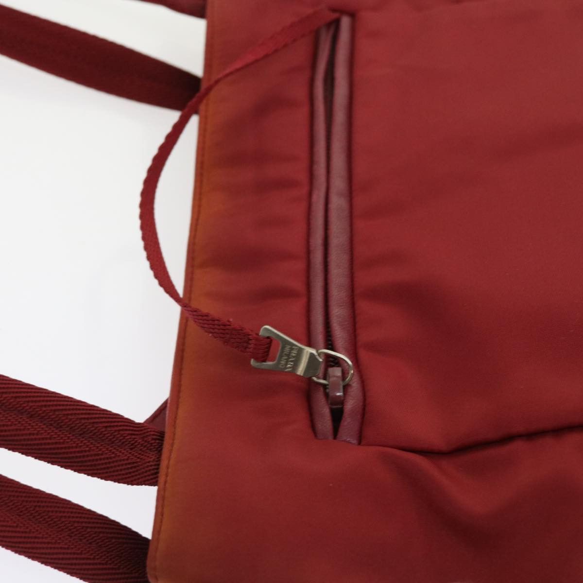 Prada Tessuto Red Synthetic Shoulder Bag (Pre-Owned) Size ONE SIZE - 16 Thumbnail
