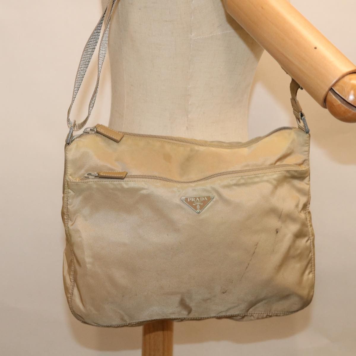 Prada Beige Synthetic Shoulder Bag (Pre-Owned) Size ONE SIZE - 7 Thumbnail