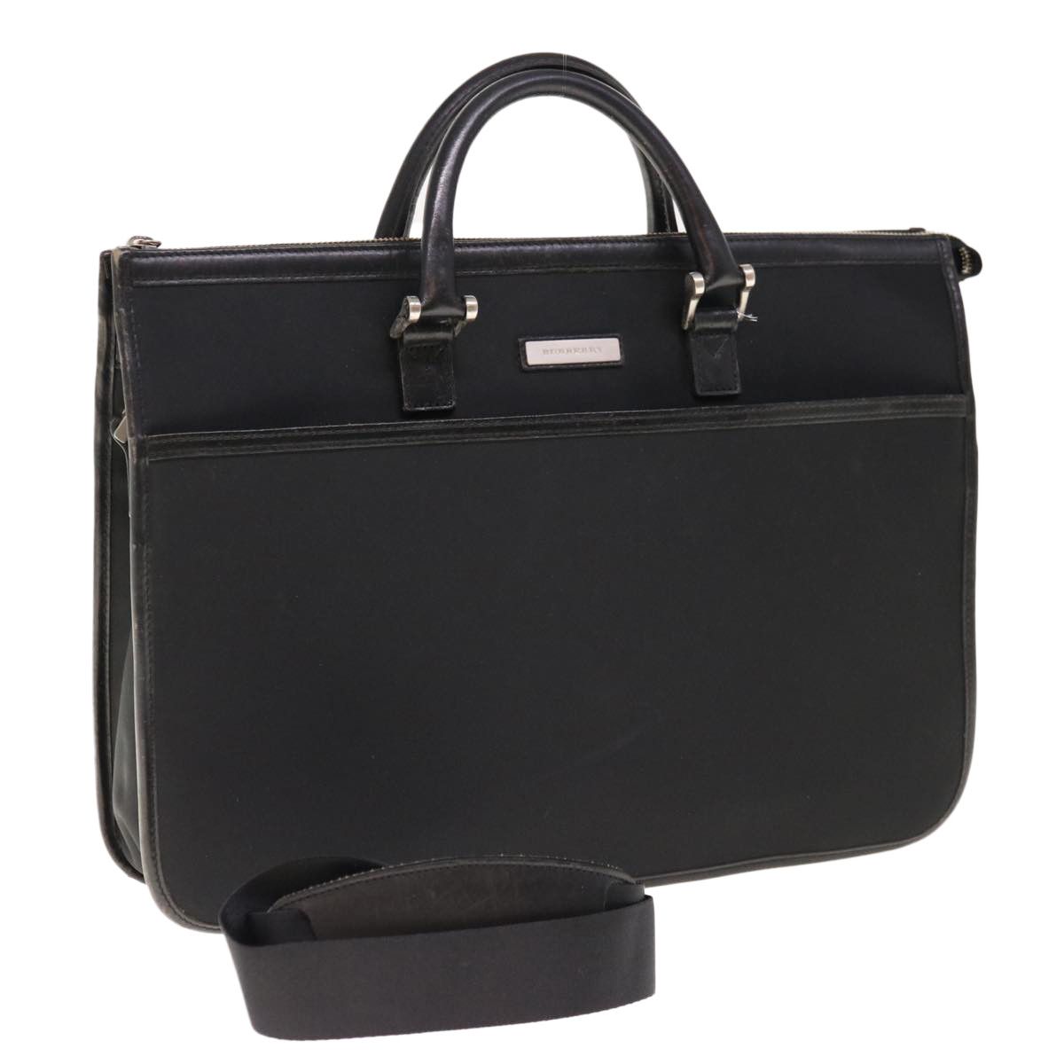 Burberry Black Synthetic Briefcase Bag (Pre-Owned) Size ONE SIZE - 15 Thumbnail