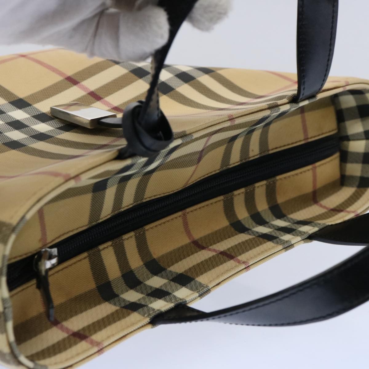 Burberry Beige Canvas Handbag (Pre-Owned) Size ONE SIZE - 4 Thumbnail