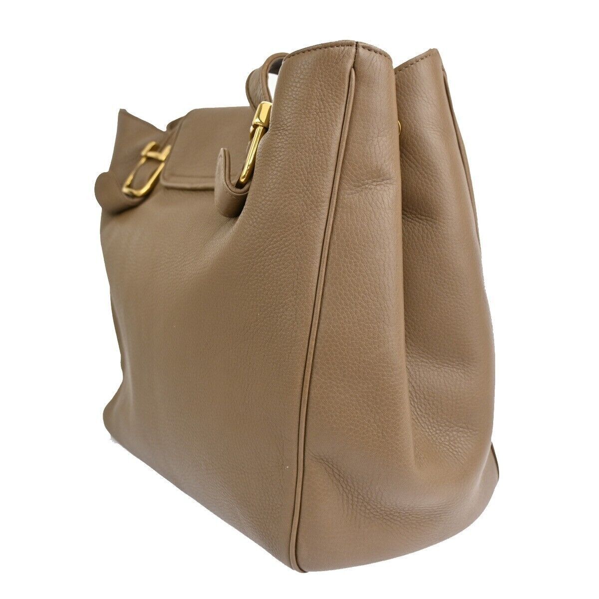 Gucci Brown Leather Tote Bag (Pre-Owned) Size ONE SIZE - 4 Thumbnail