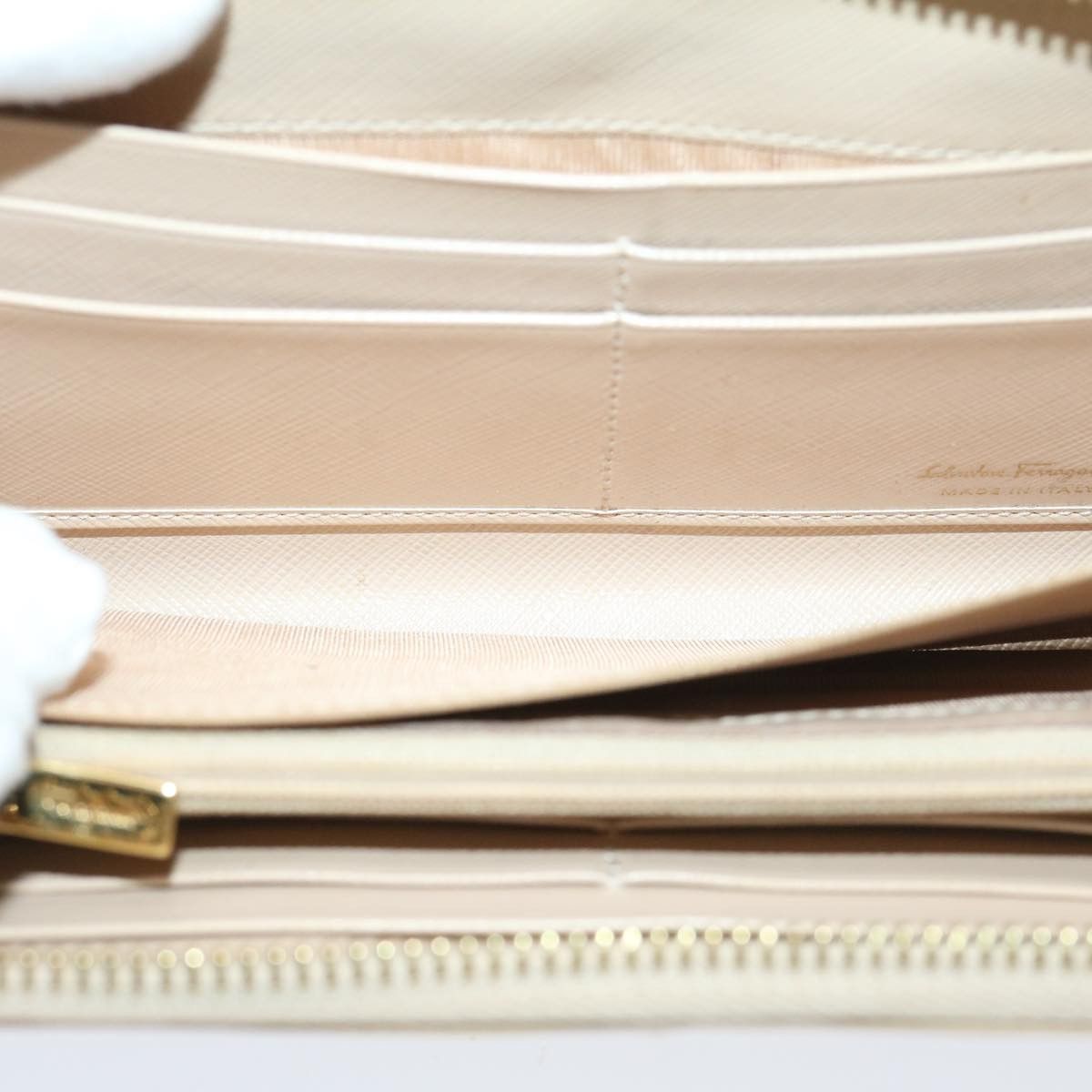 Salvatore Ferragamo Gancini Beige Leather Wallet (Pre-Owned) Size ONE SIZE - 17 Thumbnail