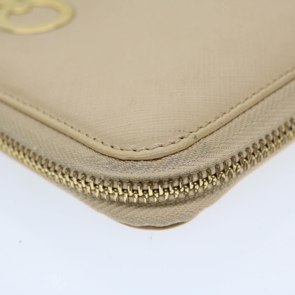 Salvatore Ferragamo Gancini Beige Leather Wallet (Pre-Owned) Size ONE SIZE - 14 Thumbnail
