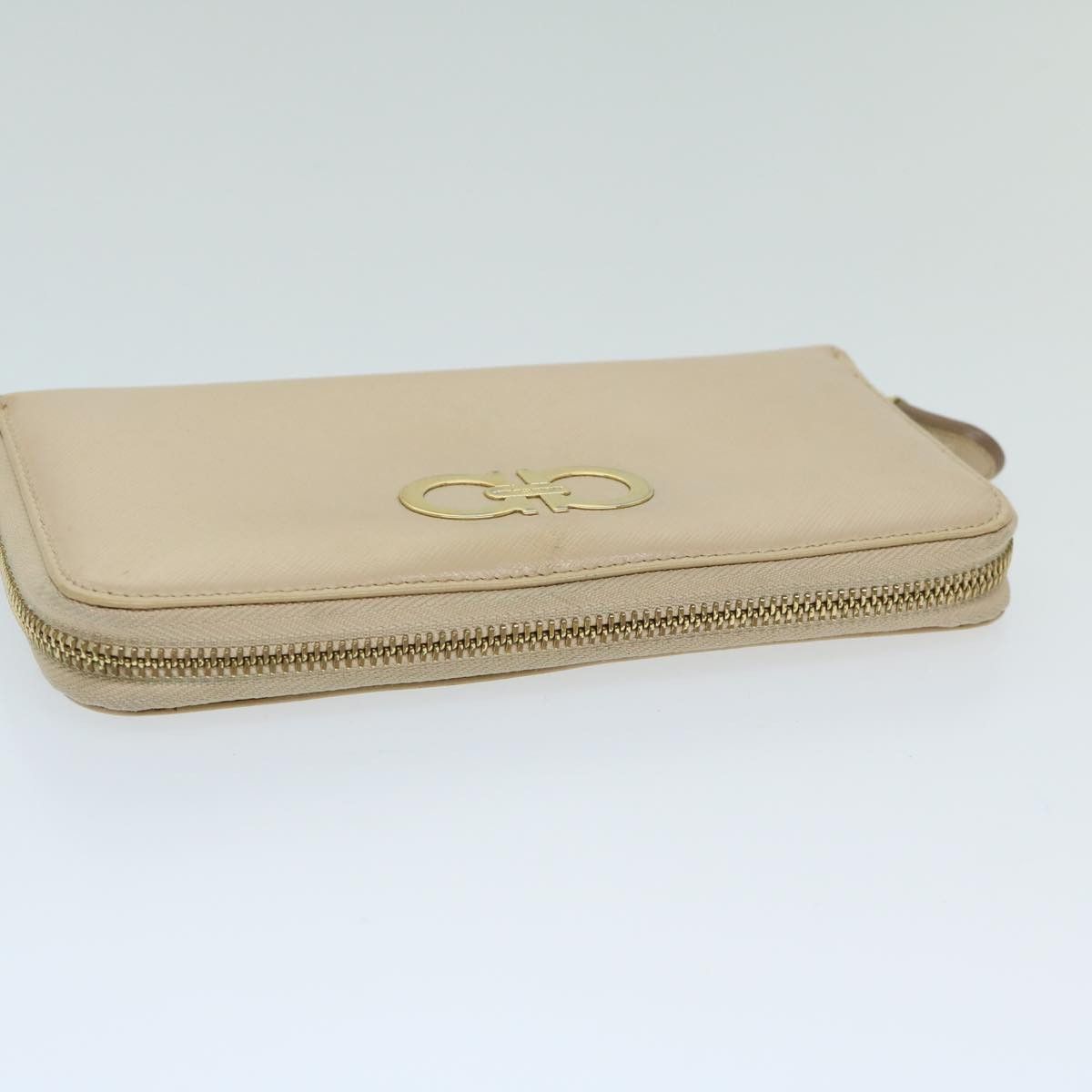 Salvatore Ferragamo Gancini Beige Leather Wallet (Pre-Owned) Size ONE SIZE - 4 Thumbnail