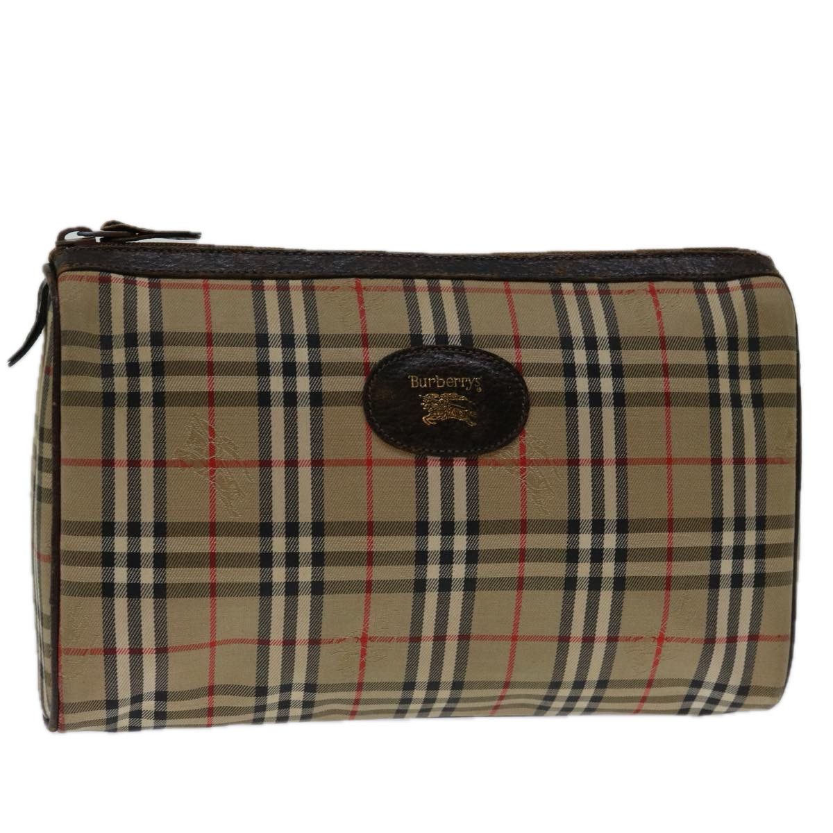 Burberry Nova Check Beige Canvas Clutch Bag (Pre-Owned) Size ONE SIZE - 8 Thumbnail