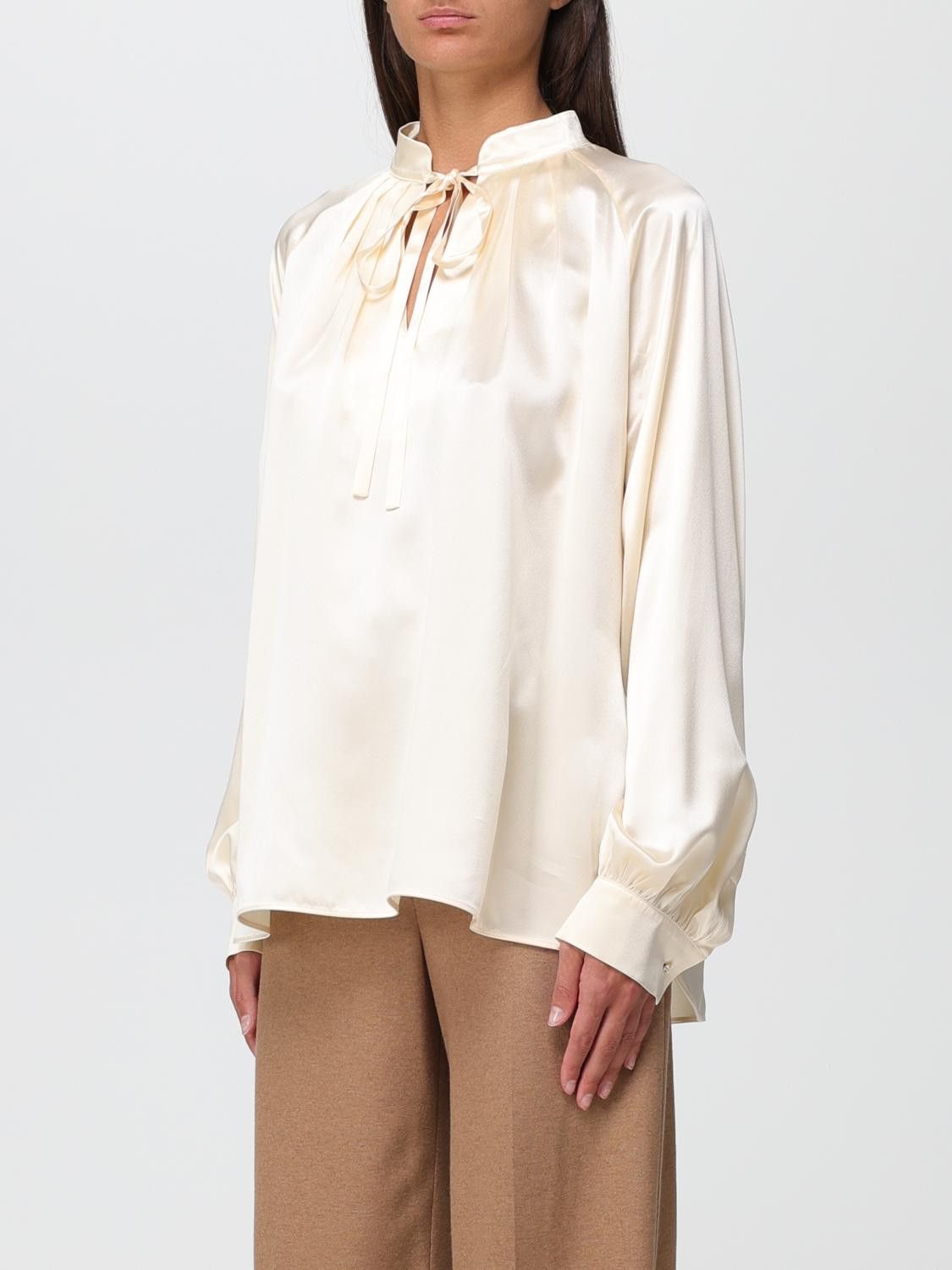 Max Mara Max Mara Shirt Woman Cream Size M / US 6-8 / IT 42-44 - 4 Thumbnail