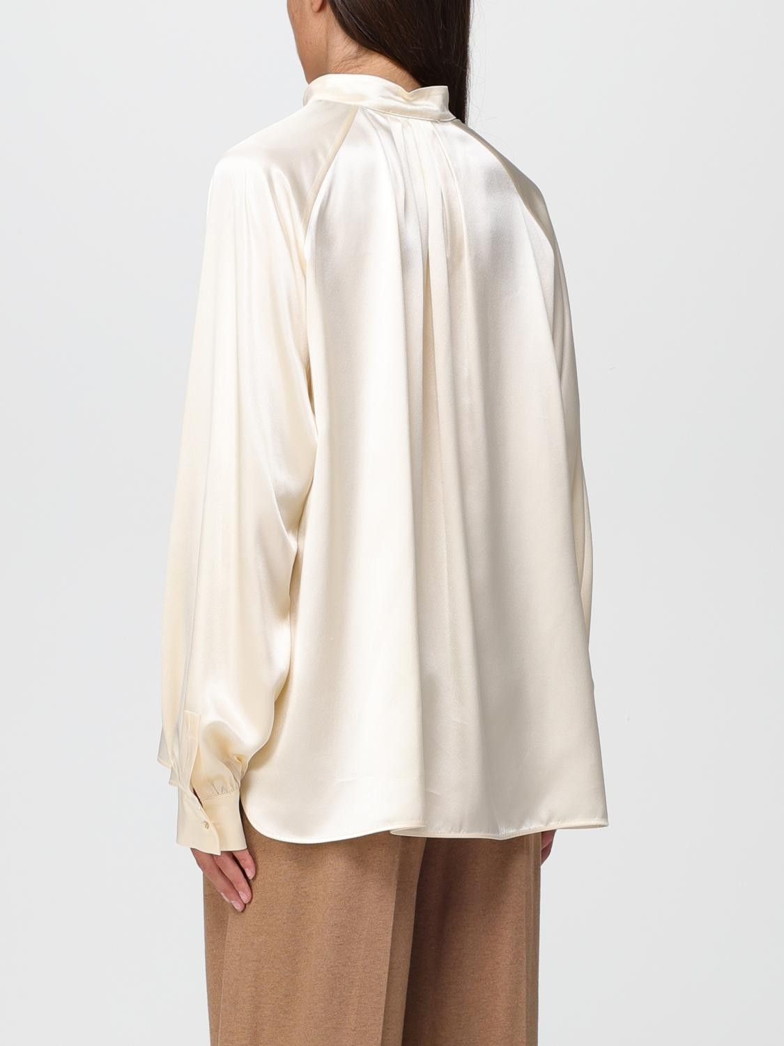 Max Mara Max Mara Shirt Woman Cream Size M / US 6-8 / IT 42-44 - 3 Thumbnail