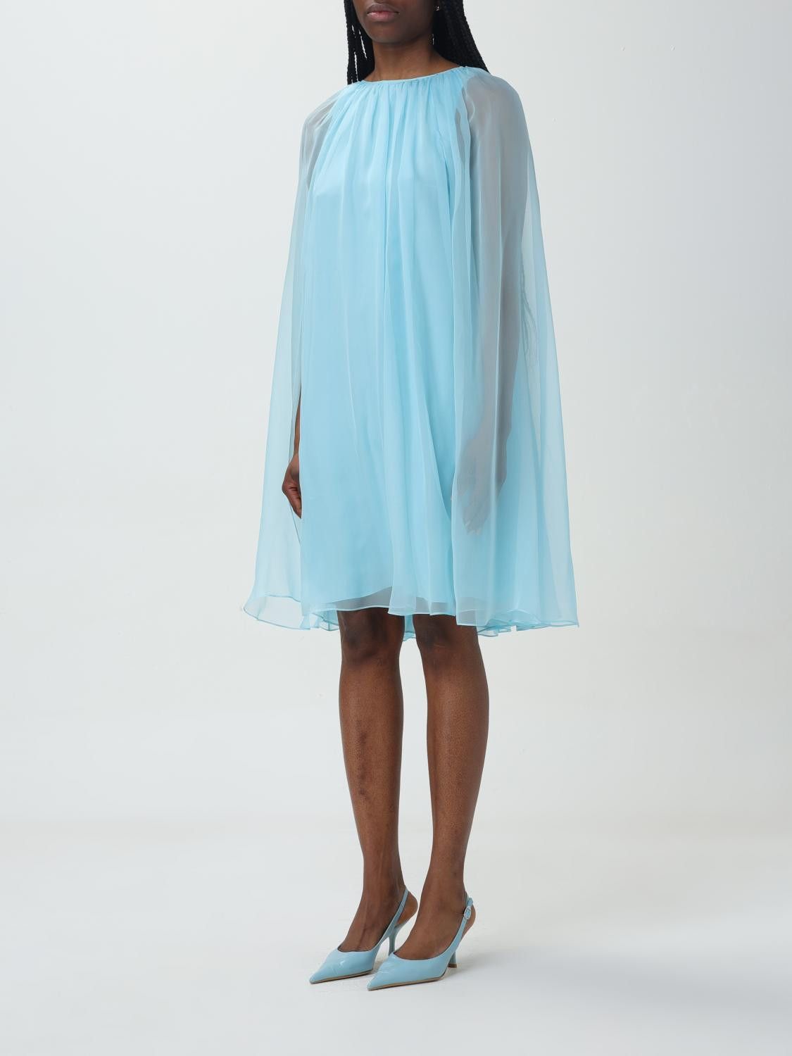 Max Mara Max Mara Dress Woman Sky Size L / US 10 / IT 46 - 3 Thumbnail