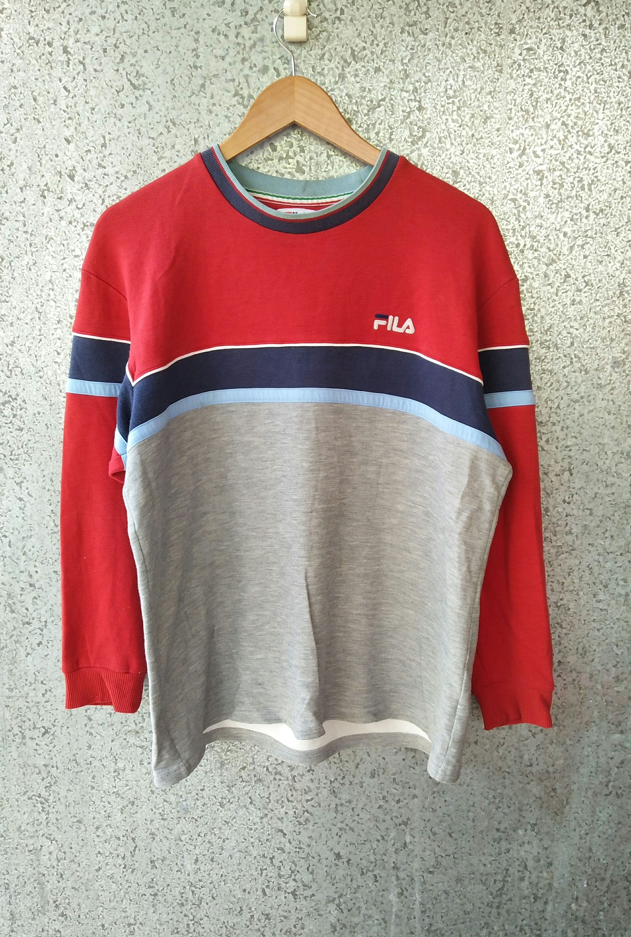 Fila Vintage FILA long sleeve multicolour small logo Size US L / EU 52-54 / 3 - 1 Thumbnail