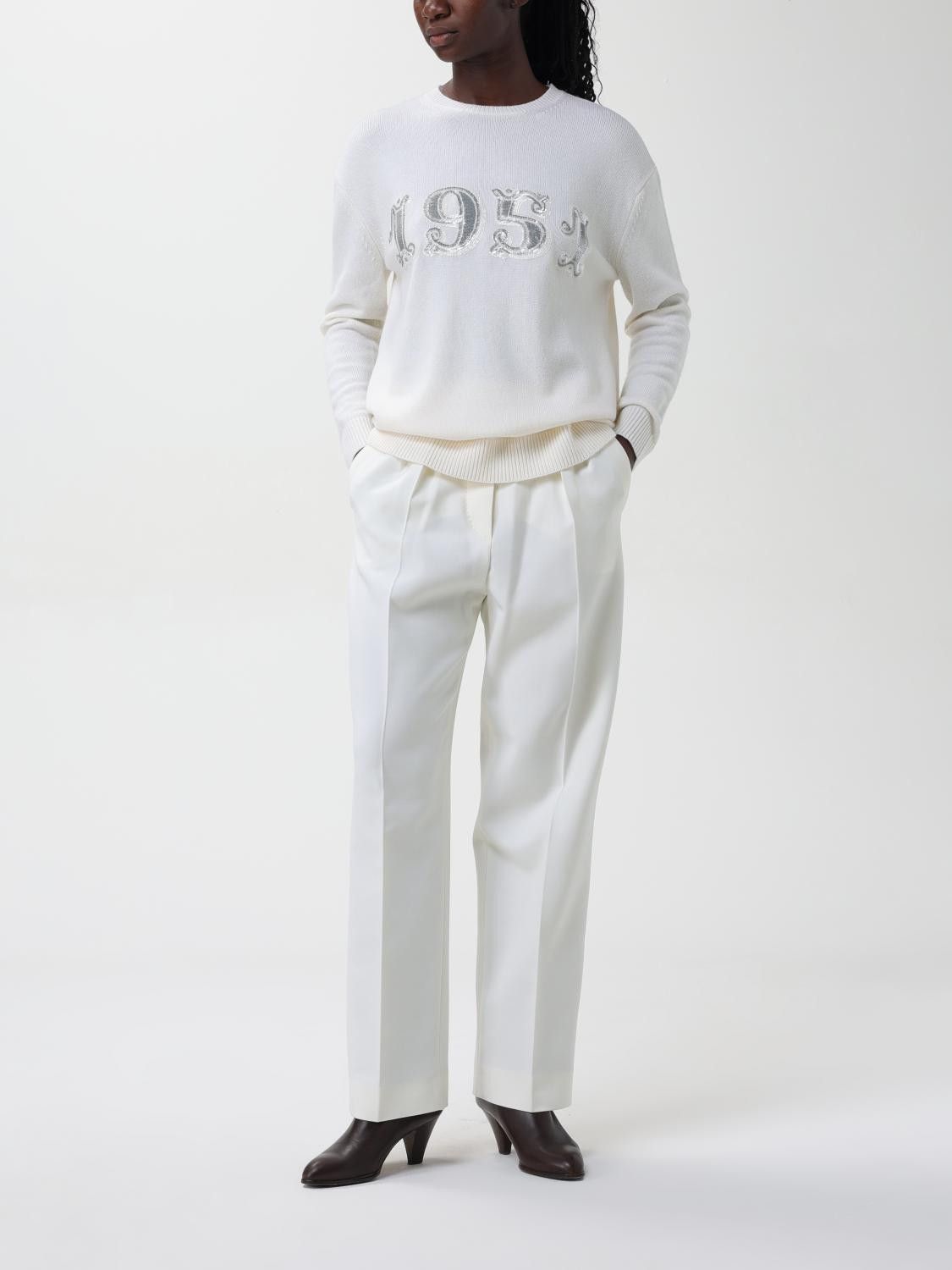 Max Mara Max Mara Sweater Woman Yellow Cream Size S / US 4 / IT 40 - 2 Thumbnail
