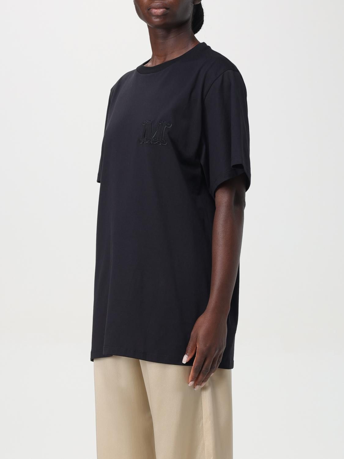Max Mara Max Mara T-Shirt Woman Black Size XS / US 0-2 / IT 36-38 - 3 Thumbnail