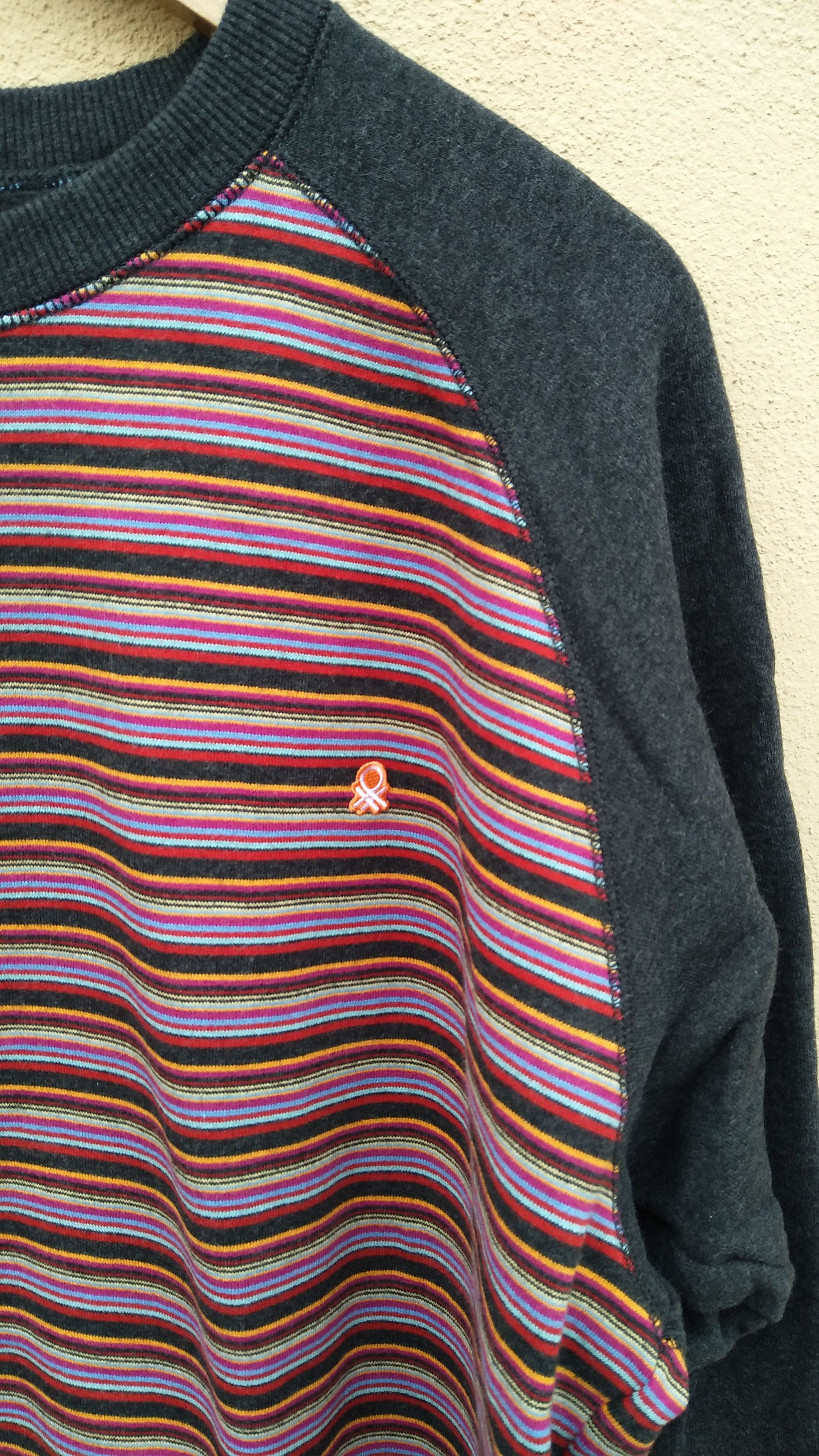United Colors Of Benetton 🔥 United Colors of Benetton sweatshirt stripes multicolors Size US L / EU 52-54 / 3 - 3 Thumbnail