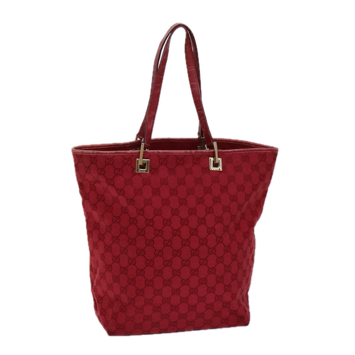 Gucci Gg Canvas Red Canvas Tote Bag (Pre-Owned) Size ONE SIZE - 14 Thumbnail