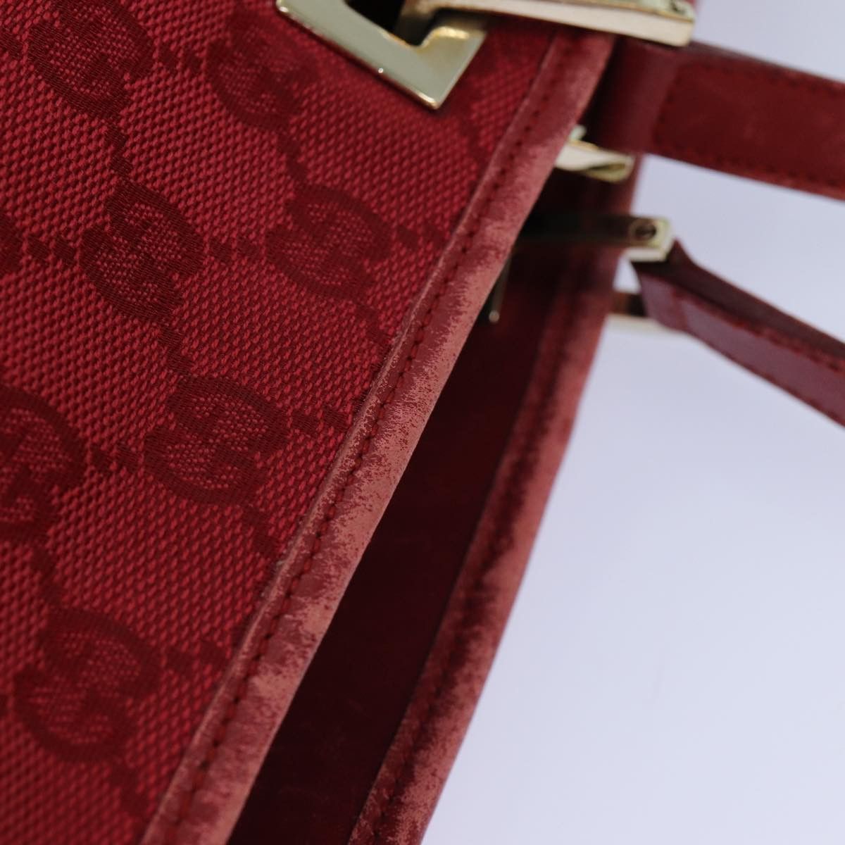 Gucci Gg Canvas Red Canvas Tote Bag (Pre-Owned) Size ONE SIZE - 11 Thumbnail