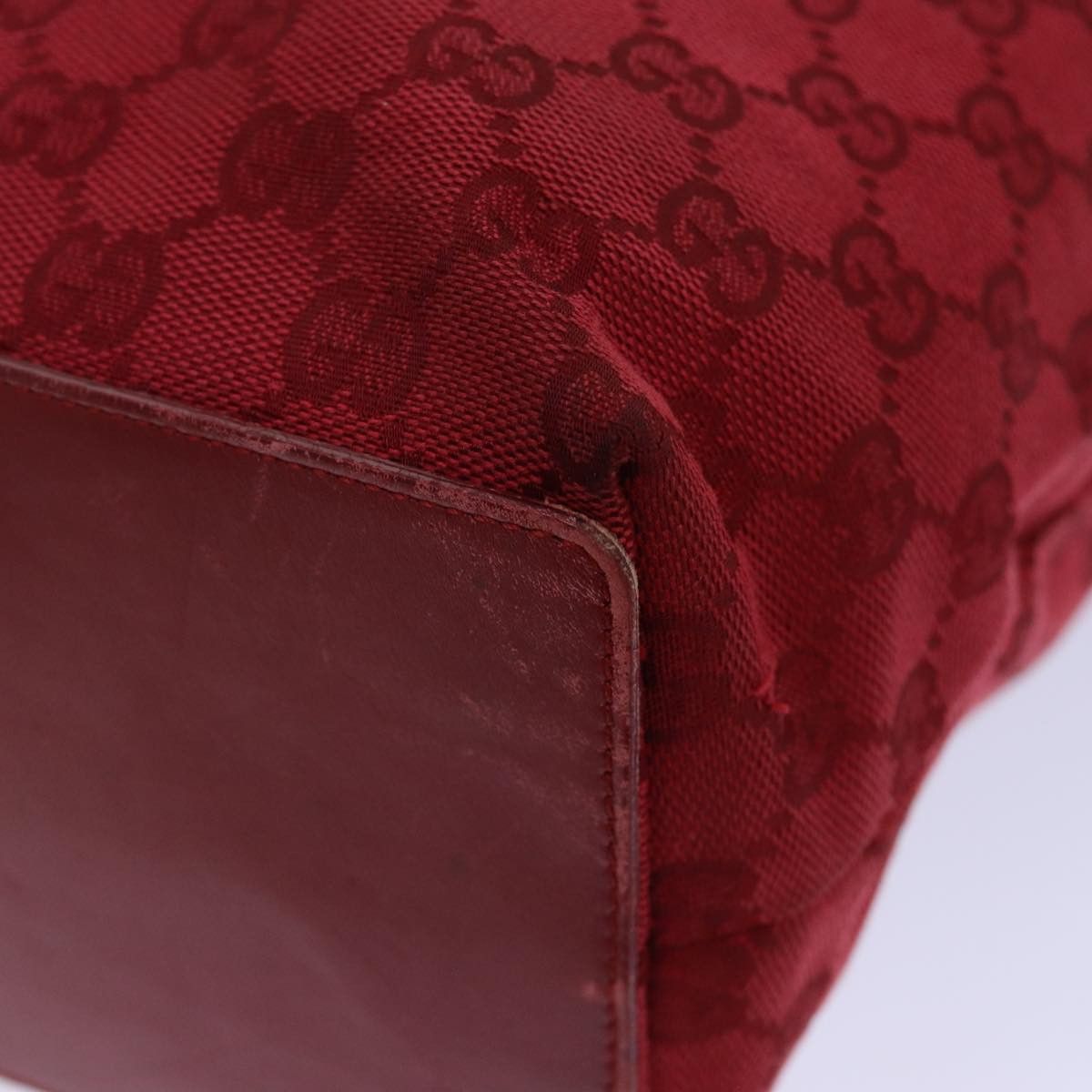 Gucci Gg Canvas Red Canvas Tote Bag (Pre-Owned) Size ONE SIZE - 17 Thumbnail