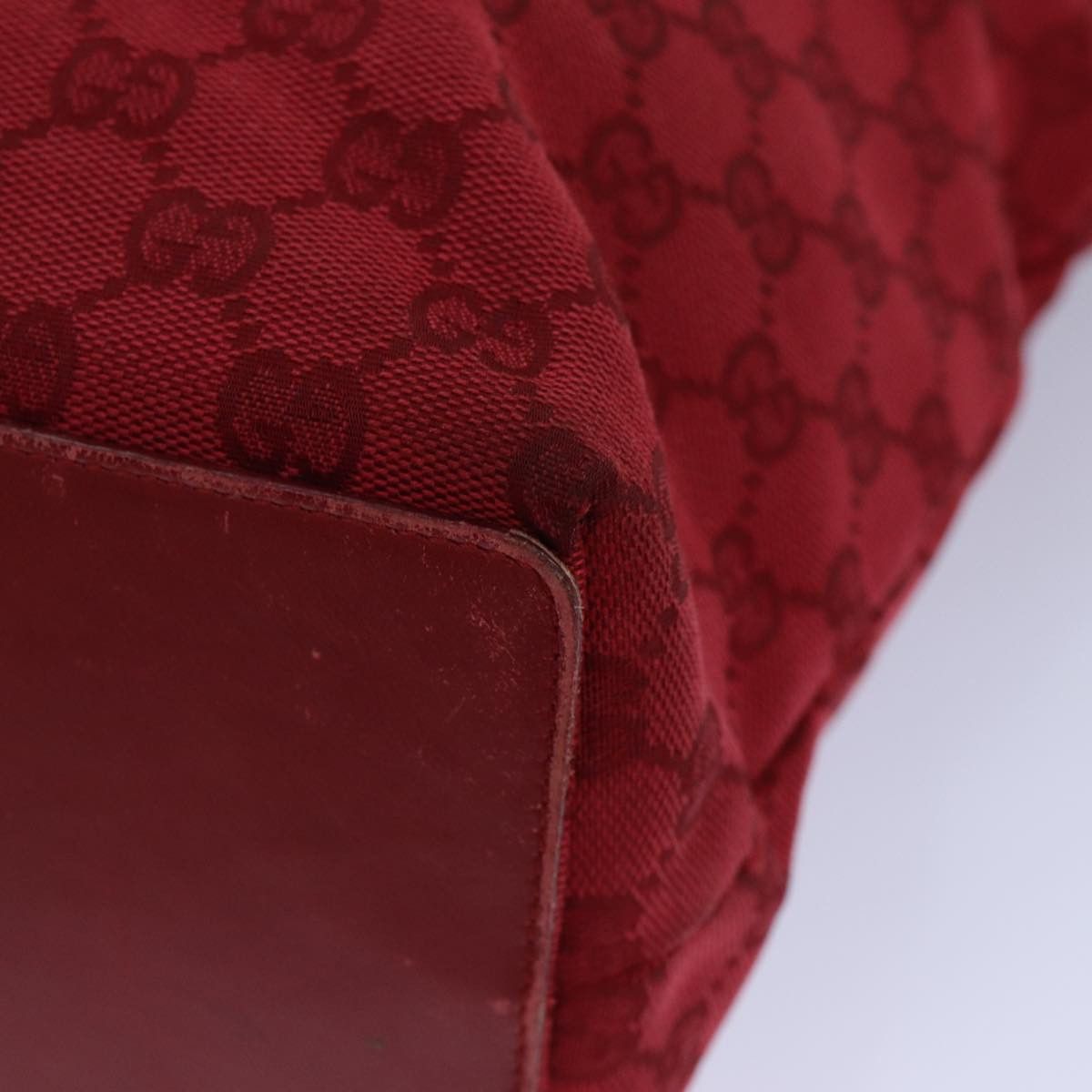 Gucci Gg Canvas Red Canvas Tote Bag (Pre-Owned) Size ONE SIZE - 13 Thumbnail