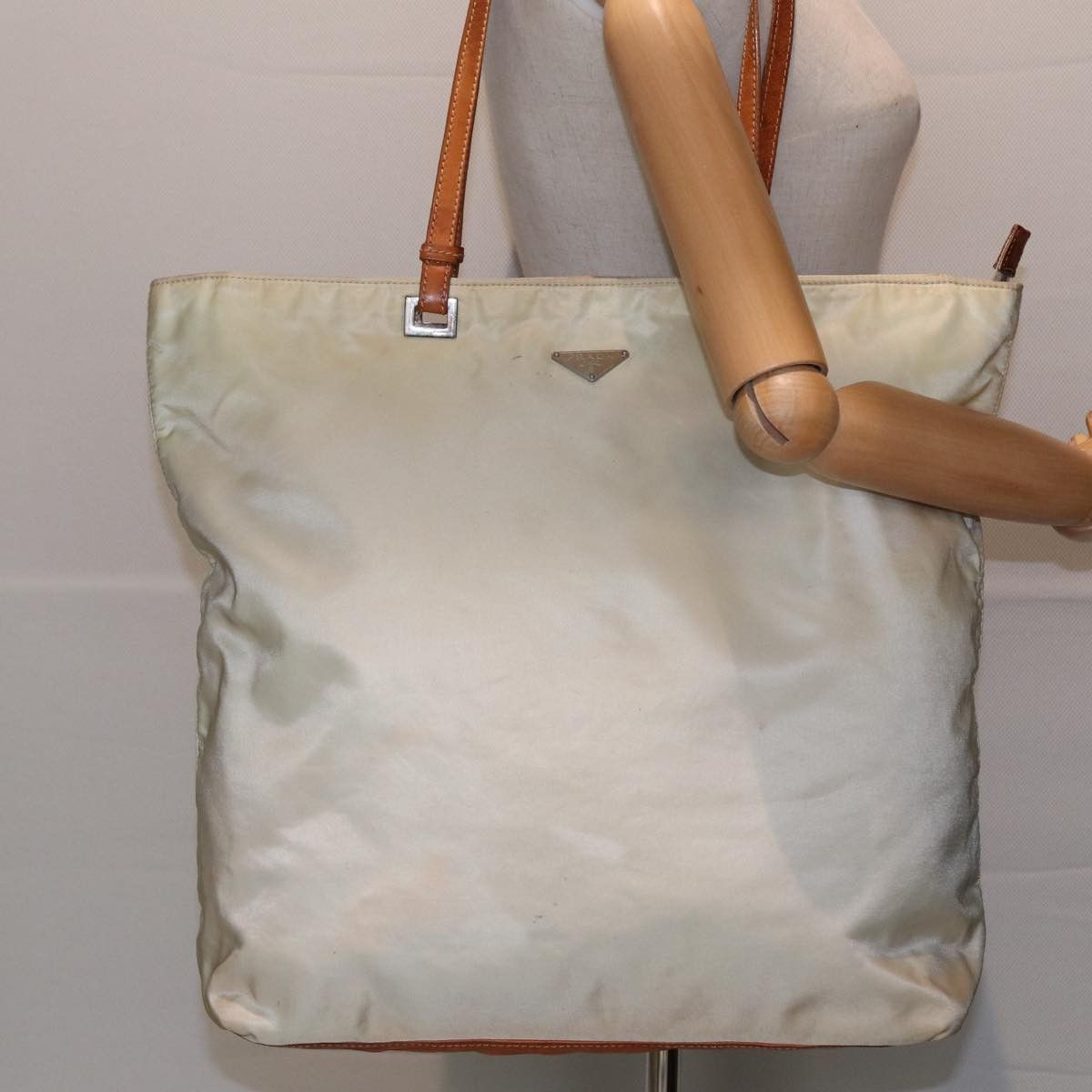 Prada White Synthetic Tote Bag (Pre-Owned) Size ONE SIZE - 10 Thumbnail