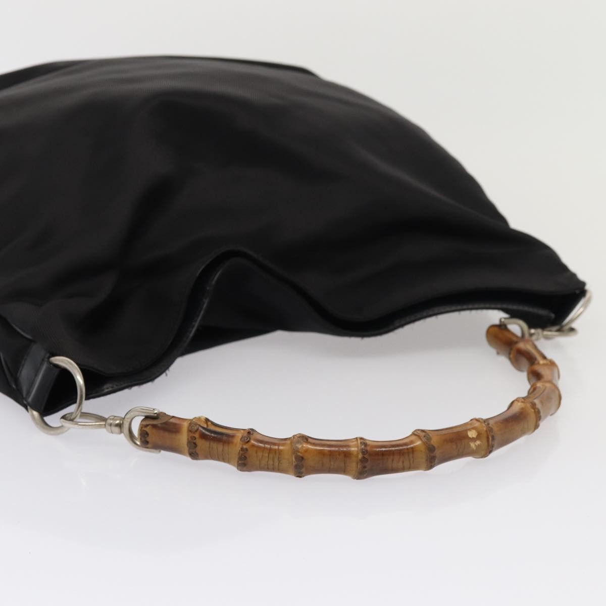 Gucci Bamboo Black Synthetic Handbag (Pre-Owned) Size ONE SIZE - 4 Thumbnail