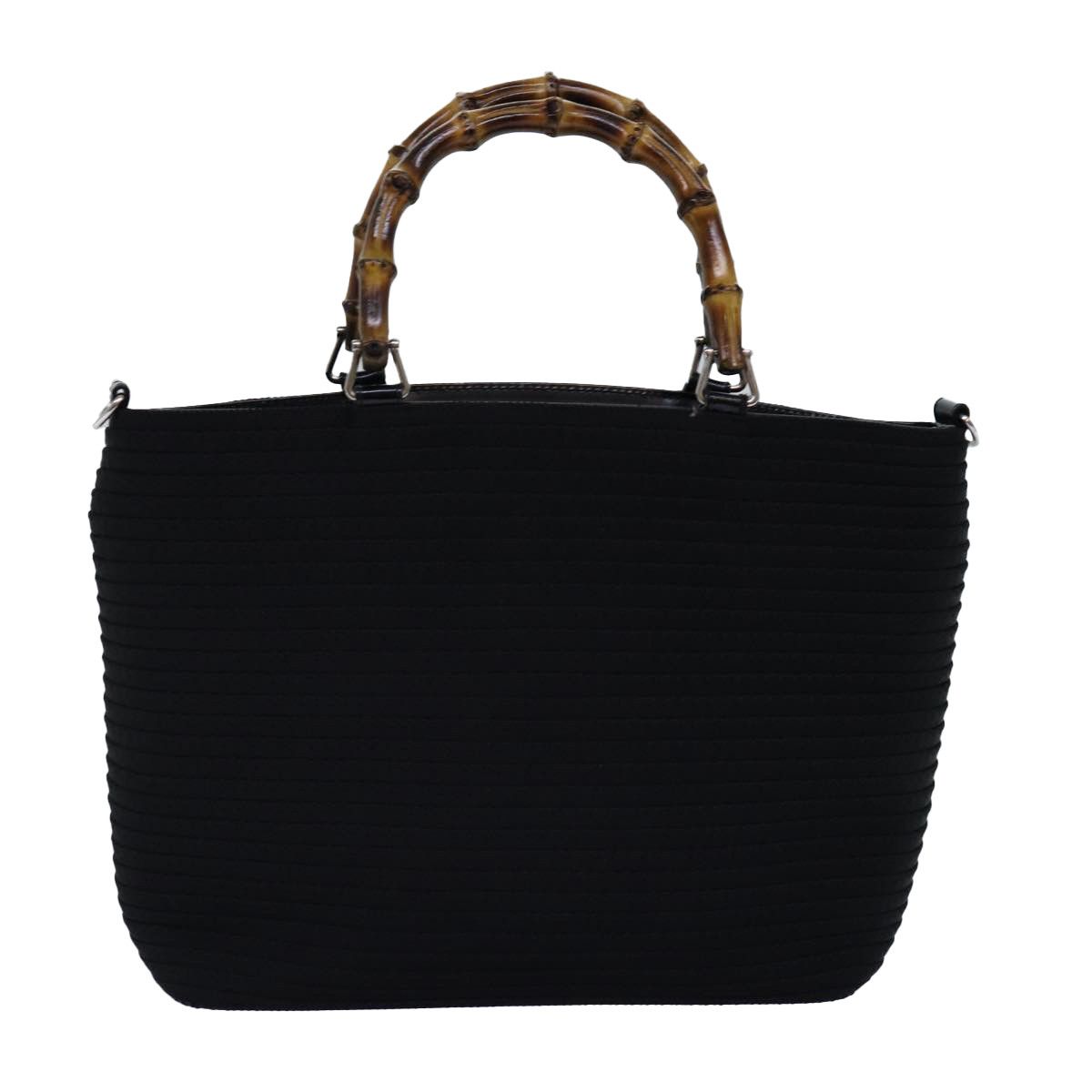 Gucci Bamboo Black Canvas Handbag (Pre-Owned) Size ONE SIZE - 18 Thumbnail