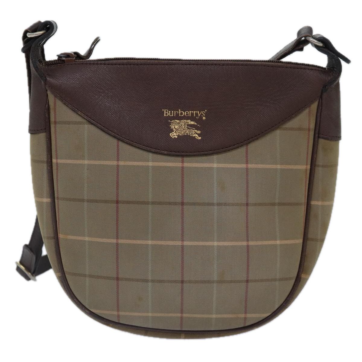 Burberry Nova Check Brown Canvas Shoulder Bag (Pre-Owned) Size ONE SIZE - 14 Thumbnail