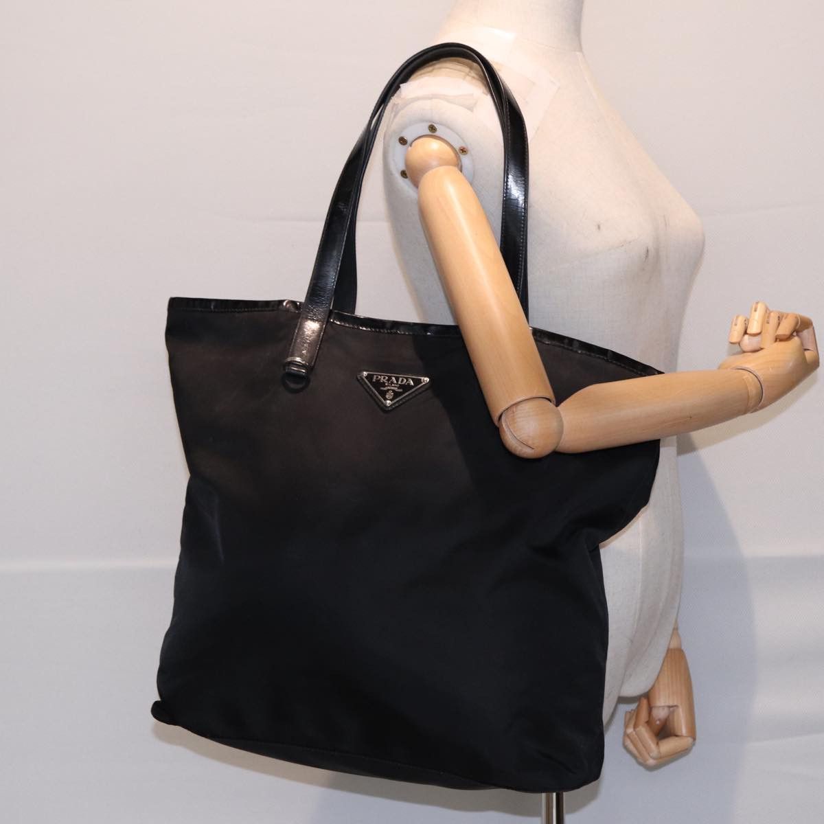 Prada Tessuto Black Synthetic Tote Bag (Pre-Owned) Size ONE SIZE - 7 Thumbnail