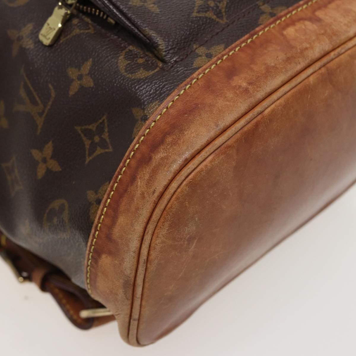 Louis Vuitton Montsouris Mm Brown Canvas Backpack Bag (Pre-Owned) Size ONE SIZE - 14 Thumbnail