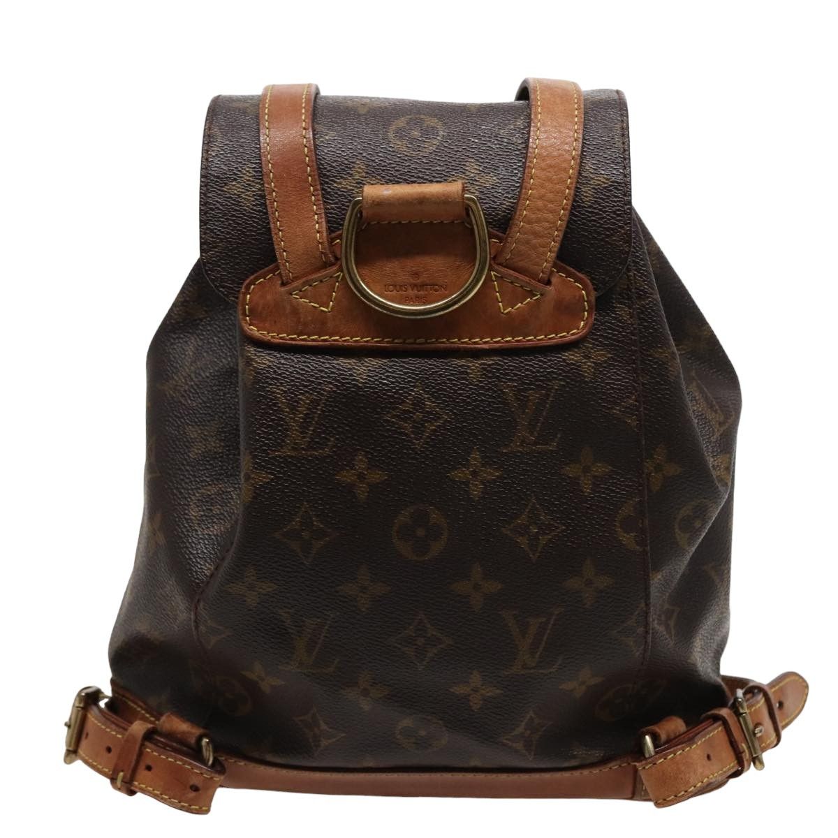 Louis Vuitton Montsouris Mm Brown Canvas Backpack Bag (Pre-Owned) Size ONE SIZE - 2 Thumbnail