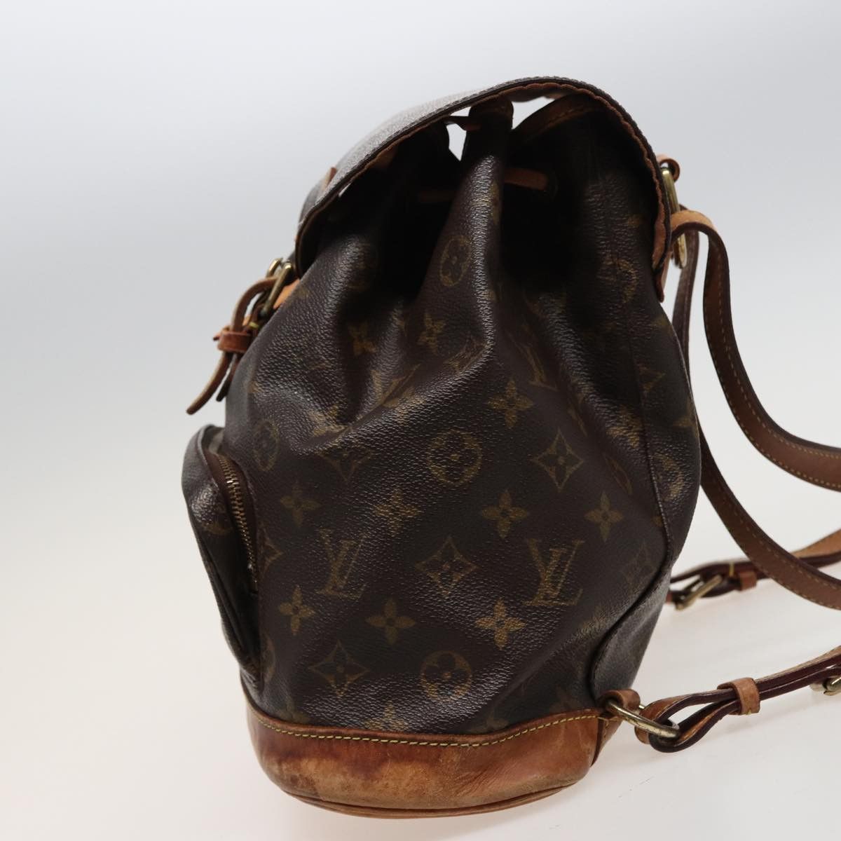 Louis Vuitton Montsouris Mm Brown Canvas Backpack Bag (Pre-Owned) Size ONE SIZE - 10 Thumbnail