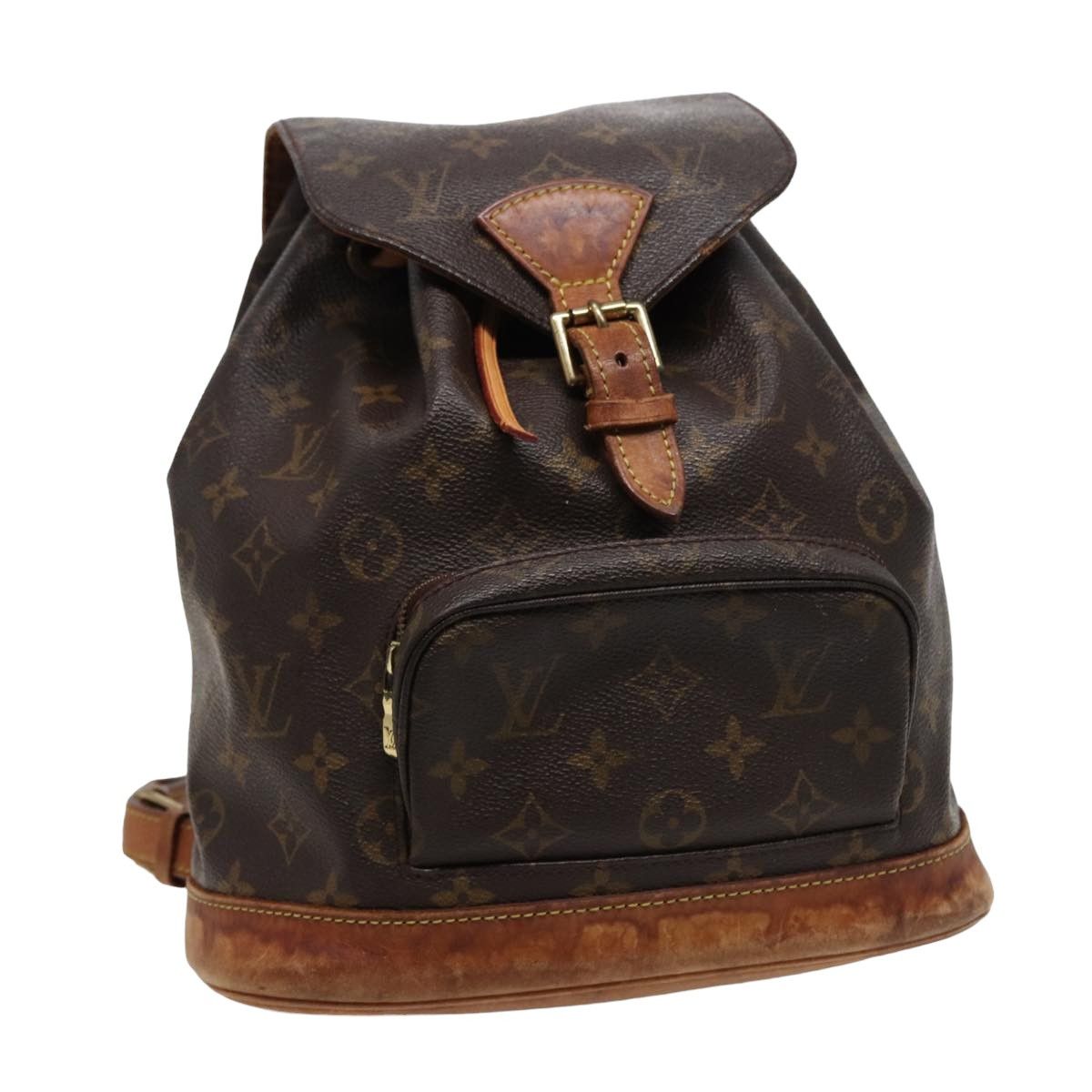 Louis Vuitton Montsouris Mm Brown Canvas Backpack Bag (Pre-Owned) Size ONE SIZE - 15 Thumbnail