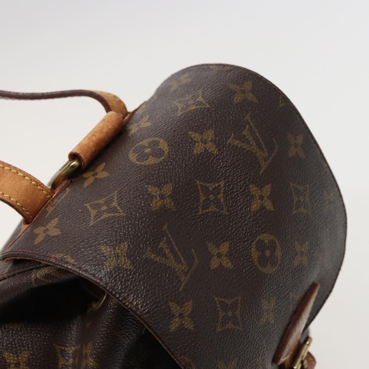 Louis Vuitton Montsouris Mm Brown Canvas Backpack Bag (Pre-Owned) Size ONE SIZE - 4 Thumbnail