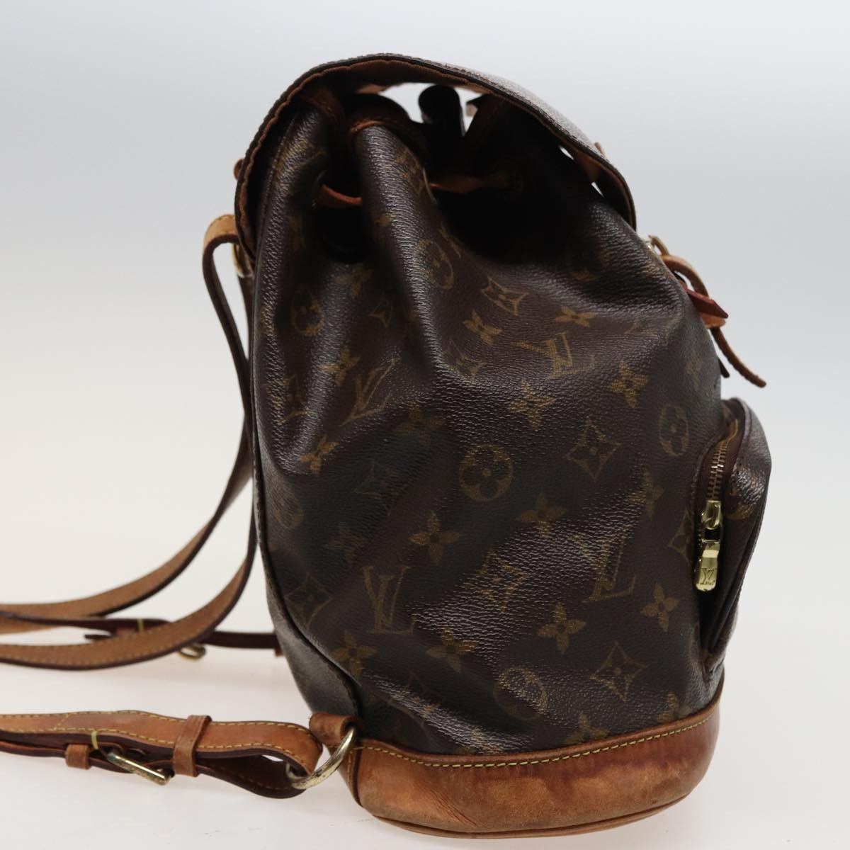 Louis Vuitton Montsouris Mm Brown Canvas Backpack Bag (Pre-Owned) Size ONE SIZE - 9 Thumbnail