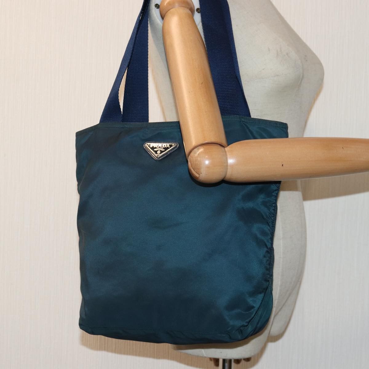Prada Tessuto Navy Synthetic Tote Bag (Pre-Owned) Size ONE SIZE - 11 Thumbnail